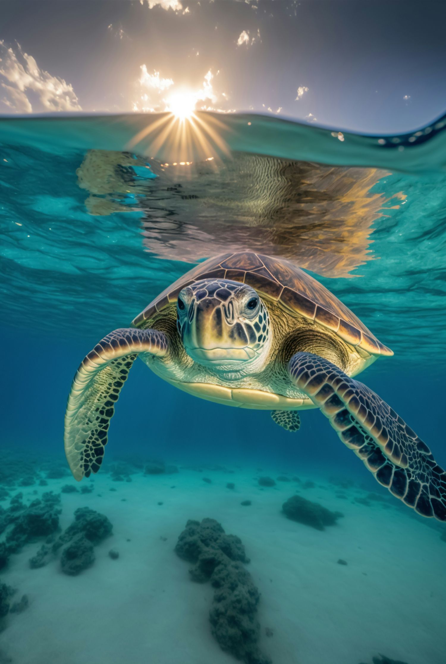 Sea Turtle Swimming